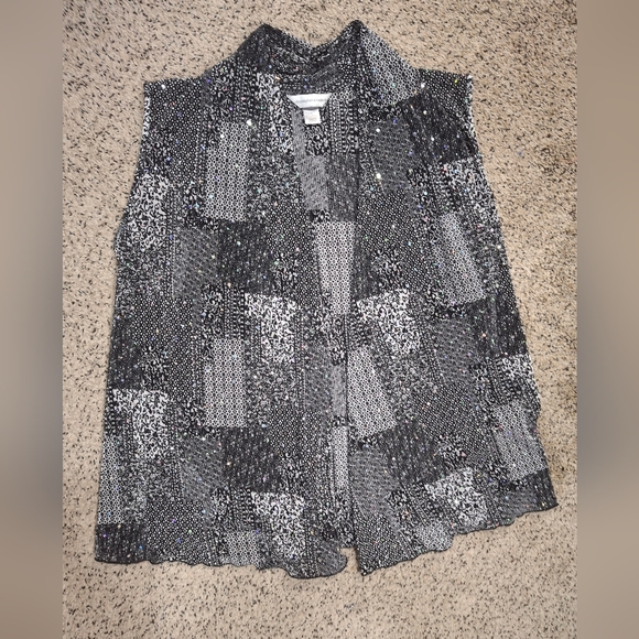 Christopher & Banks sparkle vest large - Picture 2 of 12
